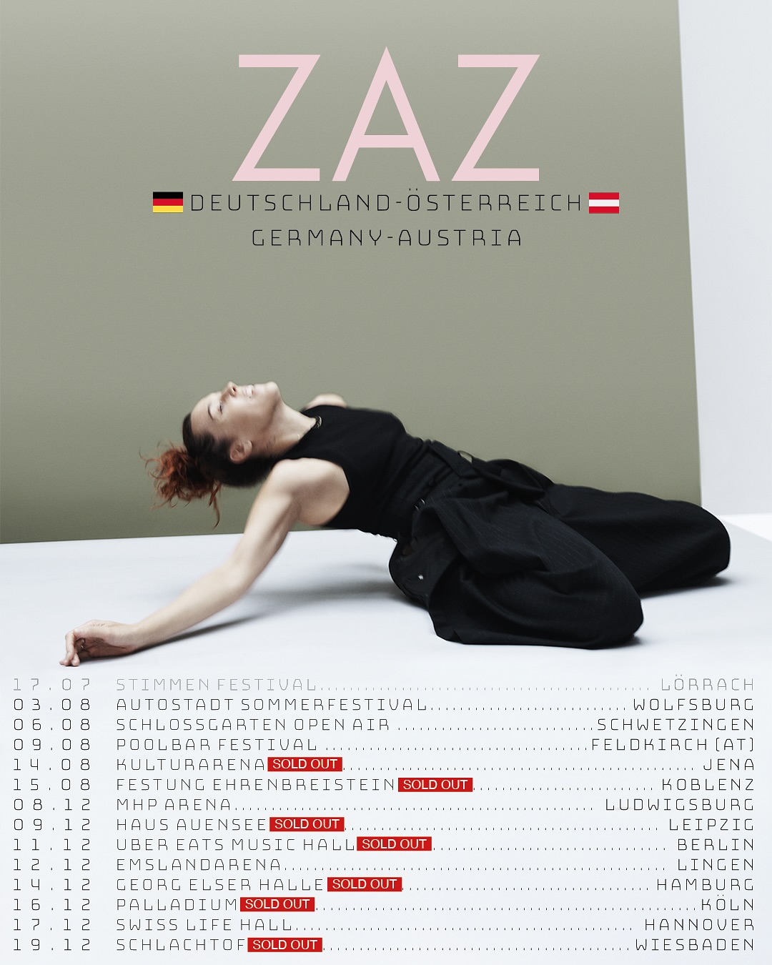 Affiche de la tournée de Zaz